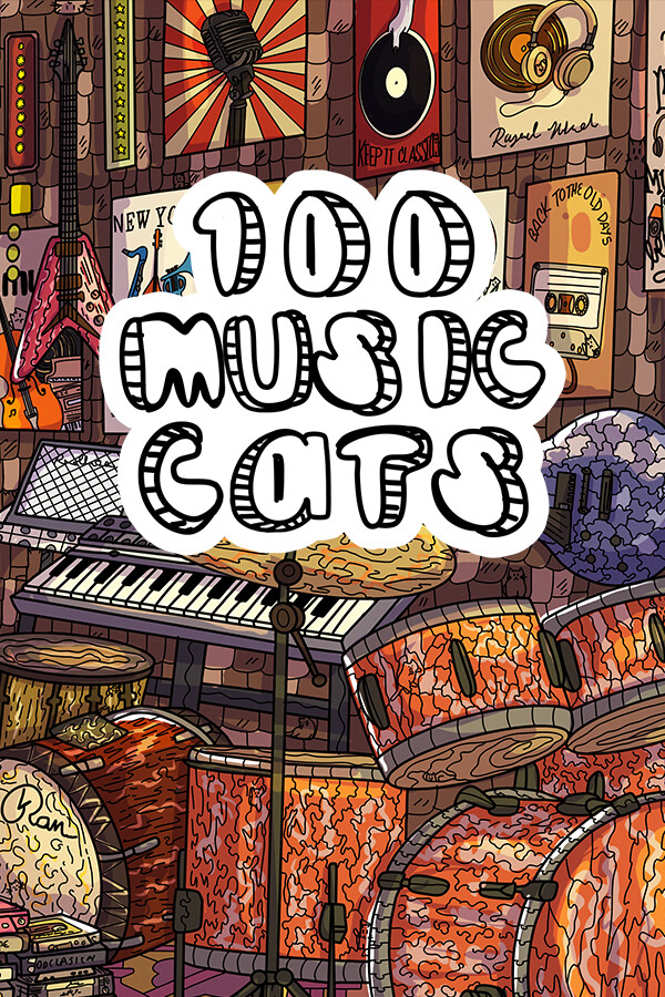 100 Music Cats boxart
