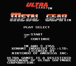 Metal Gear (NES Version) boxart